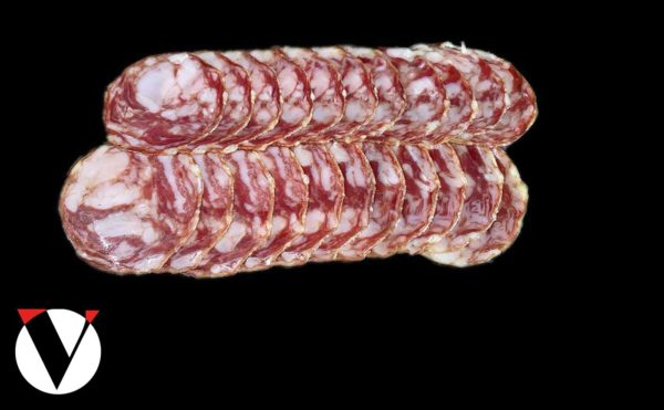 un saucisson Ibérique tranché, 80 gr, viandes à domicile