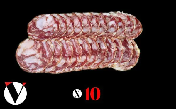 dix saucisson Ibérique tranché, 80 gr, viandes à domicile