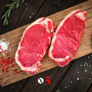 cinq faux filets limousine 220gr, viandes à domicile