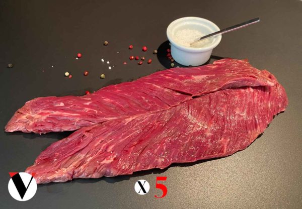 cinq onglets angus 180gr viandes à domicile